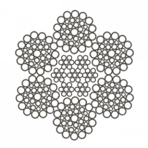 Стальной канат ГОСТ 7669-80 41 мм Г-В-Н-Р-Т-1770/180 МС А1 — фото превью