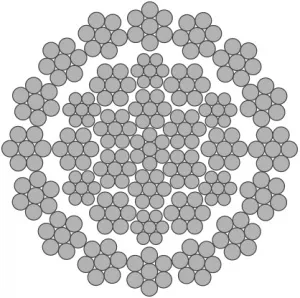 Стальной канат PYTHON Classic 35 (35x7) 13 мм, zZ Galv, 1960 N/mm2 — фото превью