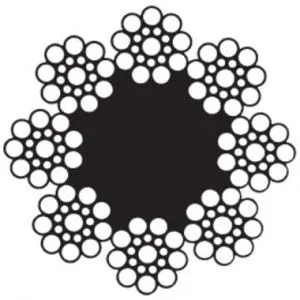 Стальной канат DIN 3062 10 мм, ГЛ-ВК-Н-Р-Т-1770/180 МС А1 — фото превью