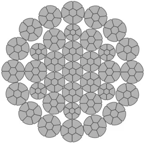 Стальной канат PYTHON Compac 35 (35xK7) 42 мм, zZ Galv, 1960 N/mm2 — фото превью