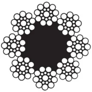 Стальной канат DIN 3062 11 мм, ГЛ-ВК-Н-Р-Т-1770/180 МС А1 — фото превью