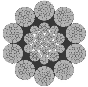 Стальной канат PYTHON Ultra CP (10xK31) 26 мм, zS Galv, 1960 N/mm2 — фото превью