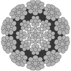 Стальной канат PYTHON Multi (10xK19) 25 мм, zS Galv, 1960 N/mm2 — фото превью
