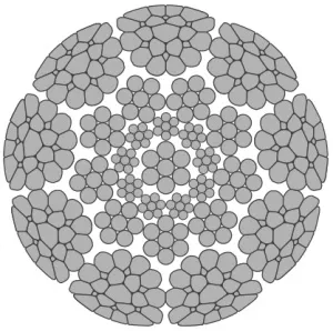 Стальной канат PYTHON Power 9S (9xK19) 21 мм, zS Galv, 1960 N/mm2 — фото превью