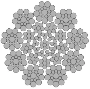 Стальной канат PYTHON Power 9R (9x19) 22 мм, sZ Galv, 1960 N/mm2 — фото превью