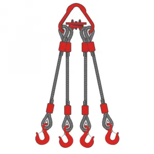 Строп канатный четырехветвевой 4СК 20 т, 9 м оцинкованный — фото превью