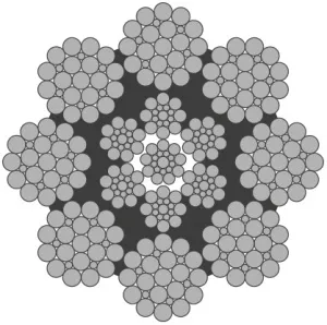 Стальной канат PYTHON Super 8R (8x25) 18 мм, sZ Galv, 1960 N/mm2 — фото превью