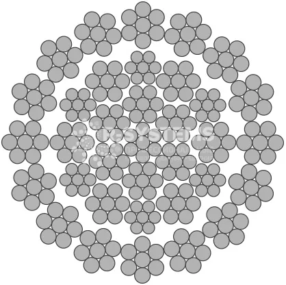 Стальной канат PYTHON Classic 35 (35x7) 10 мм, zZ Galv, 1960 N/mm2 Стальной канат PYTHON Classic 35 (35x7) 10 мм, zZ Galv, 1960 N/mm2 - основное фото