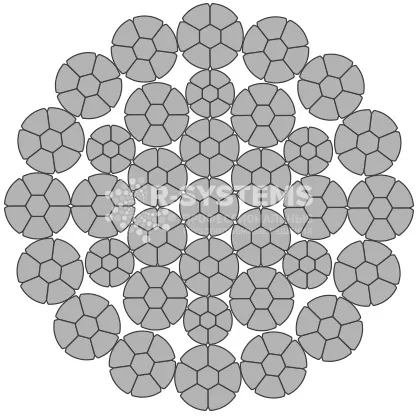 Стальной канат PYTHON Compac 35 (35xK7) 28 мм, zZ Galv, 1960 N/mm2 Стальной канат PYTHON Compac 35 (35xK7) 28 мм, zZ Galv, 1960 N/mm2 - основное фото