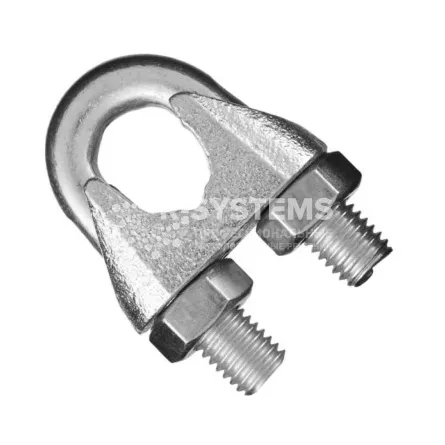 Зажим для троса DIN 741 8 мм, оцинкованный - дополнительное фото 1