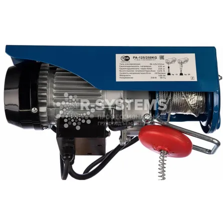 Таль электрическая TOR РА г/п 500/1000 кг, 20/10 м - дополнительное фото 1