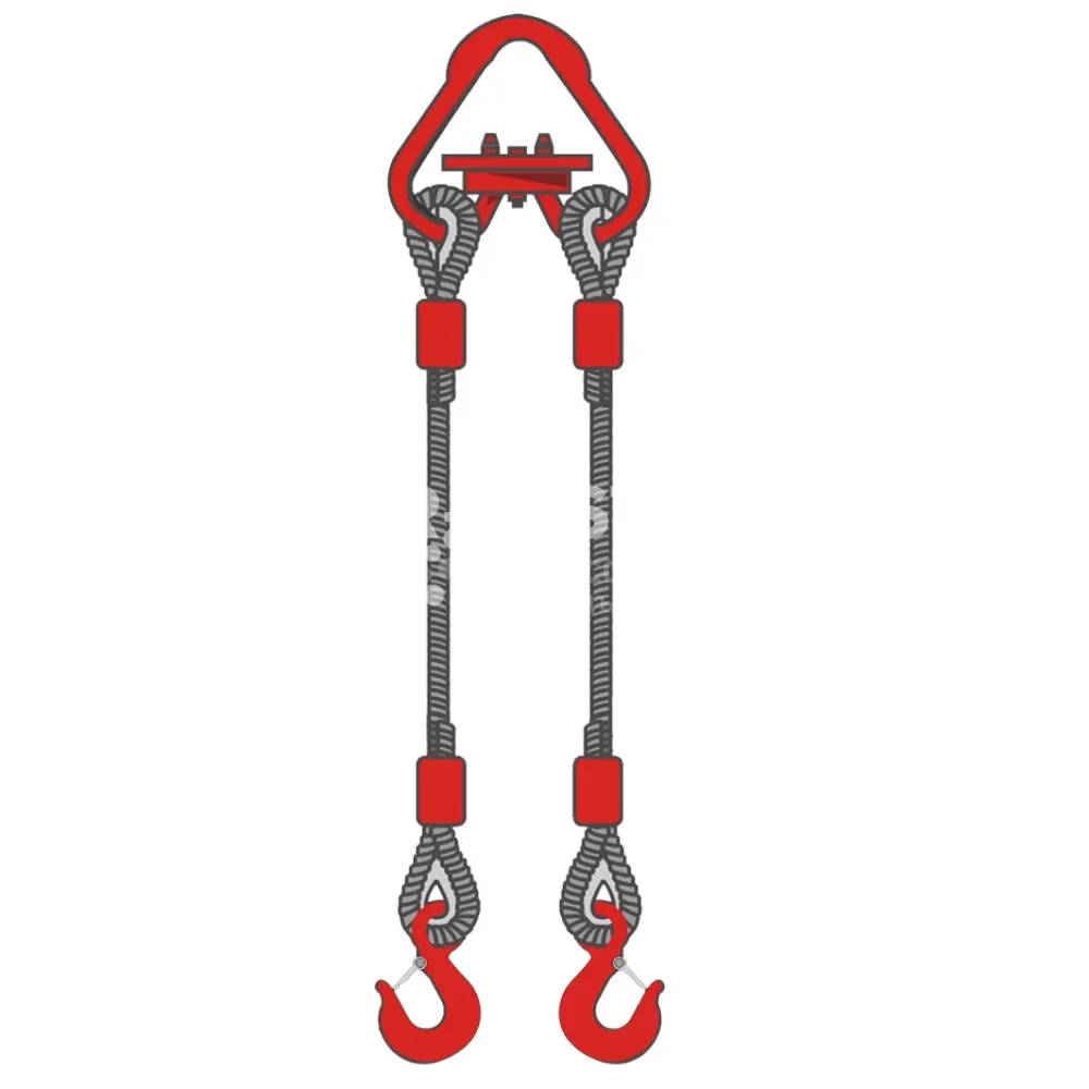 Строп канатный двухветвевой 2СК 1 т, 4 м оцинкованный