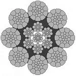 Стальной канат PYTHON Super 8C (8xK26) 21 мм, zS Galv, 1960 N/mm2 — фото превью