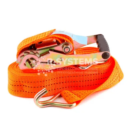 Стяжной ремень с крюками 8 м, 1500/3000 кг, лента 35 мм - дополнительное фото 2