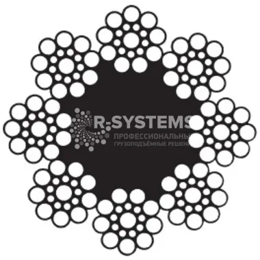 Стальной канат DIN 3062 15 мм, ГЛ-ВК-Н-Р-Т-1770/180 МС А1 Стальной канат DIN 3062 15 мм, ГЛ-ВК-Н-Р-Т-1770/180 МС А1 - основное фото