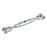 Талреп закрытый М24 вилка-вилка DIN 1478 оцинкованный — фото превью