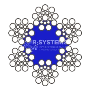 Стальной канат ГОСТ 3077-80 37 мм ГЛ-В-Н-Р-Т-1770/180 ПП А1 Стальной канат ГОСТ 3077-80 37 мм ГЛ-В-Н-Р-Т-1770/180 ПП А1 - основное фото