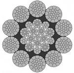 Стальной канат PYTHON Ultra CP (10xK31) 27 мм, zS Galv, 1960 N/mm2 — фото превью