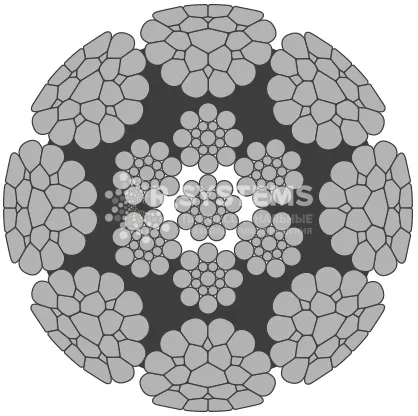 Стальной канат PYTHON Super 8S (8xK25) 16 мм, sZ Galv, 1960 N/mm2 Стальной канат PYTHON Super 8S (8xK25) 16 мм, sZ Galv, 1960 N/mm2 - основное фото