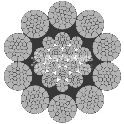 Стальной канат PYTHON Ultra CP (10xK31) 40 мм, zS Galv, 1960 N/mm2 Стальной канат PYTHON Ultra CP (10xK31) 40 мм, zS Galv, 1960 N/mm2 - основное фото