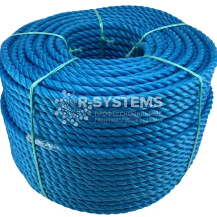 Канат полипропиленовый тросовой свивки 3-х прядный 64 мм (ППТ), 220 м Канат полипропиленовый тросовой свивки 3-х прядный 64 мм (ППТ), 220 м - основное фото