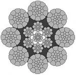 Стальной канат PYTHON Super 8C (8xK26) 18 мм, zS Galv, 1960 N/mm2 — фото превью