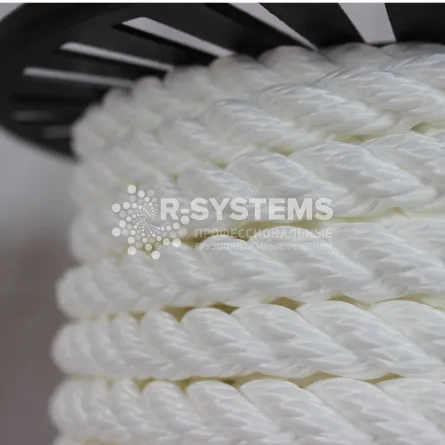 Канат полиамидный 3-х прядный тросовой свивки 7 мм (ПАТ), 500 м - основное фото