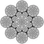 Стальной канат PYTHON Super 8CD (8xK26) 21 мм, zS Galv, 1960 N/mm2 — фото превью