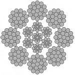 Стальной канат PYTHON Flameshield 8 (8x25) 48 мм, zS Galv, 1960 N/mm2 — фото превью