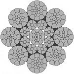 Стальной канат PYTHON Super 8CD (8xK26) 35 мм, zS Galv, 1960 N/mm2 — фото превью