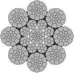 Стальной канат PYTHON Super 8CD (8xK26) 20 мм, sZ Galv, 1960 N/mm2 — фото превью