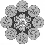 Стальной канат PYTHON Super 8C (8xK26) 26 мм, sZ Galv, 1960 N/mm2 — фото превью