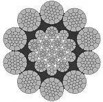 Стальной канат PYTHON Ultra CP (10xK31) 46 мм, zS Galv, 1960 N/mm2 — фото превью