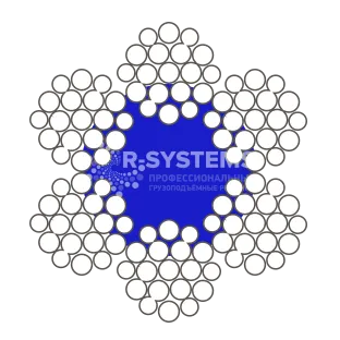 Стальной канат ГОСТ 2688-80 19,5 мм Г-В-Н-Р-Т-1770/180 ПП А1 Стальной канат ГОСТ 2688-80 19,5 мм Г-В-Н-Р-Т-1770/180 ПП А1 - основное фото