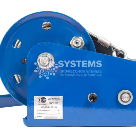 Лебедка ручная барабанная TOR ЛБ-1800 (BHW) г/п 0,8 т, L=20 м - дополнительное фото 2