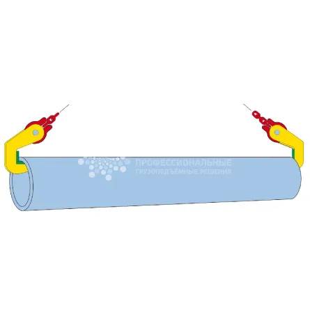 Захват горизонтальный для труб Terrier 6 TPH (2 шт), г/п 6 т, труба 0-50 мм - дополнительное фото 5