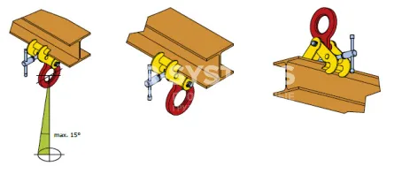 Захват винтовой Terrier 10 FSV г/п 10 т, балка 350-450 мм - дополнительное фото 2