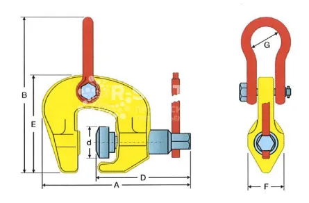 Захват-струбцина Haklift LTTSCC075 0,75 т, лист 0-22 мм - дополнительное фото 1