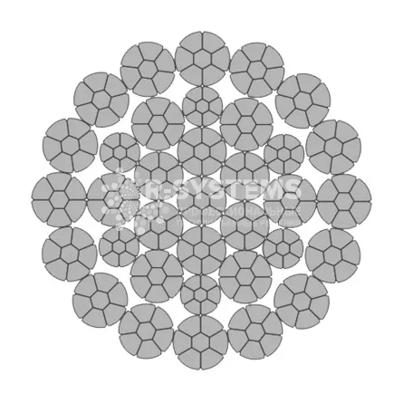 Стальной канат 35xK7 11 мм, zZ Galv, 2160 N/mm2 Стальной канат 35xK7 11 мм, zZ Galv, 2160 N/mm2 - основное фото